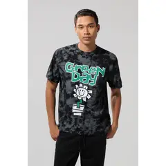 KOAJ - Camiseta oversize crema manga corta de Green Day Hombre