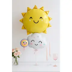 GENERICO - Globo Metalizado Sol Nube y Arcoíris