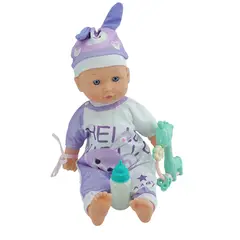JUGUETERIA EXPRESS - Muñeco Bebe 10 Sonidos Con Tetero Y Sonajero 30cm