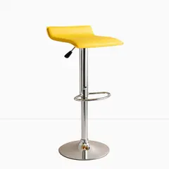 ENTRE NOS HOME - Silla de Bar Solaris Amarilla con Base Metálica Cromada