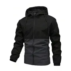 URBAN PLUS - CHAQUETA PARA HOMBRE NEGRA GRIS