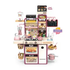 MARKET TOYS - Cocina Infantil 94 Cm Luces + Sonidos + Agua + Accesorios