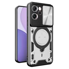 GENERICO - Estuche Proteccion Camara Con Soporte para Oppo Reno 14F Gris