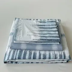 STANZIA HOME - Juego de Sabana 100% Algodón Kasuri - Cama King 200