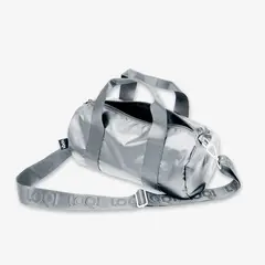 LOQI - Duffel Mediano Ligero Gris Metalizado