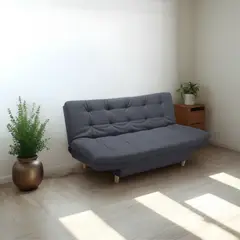 GENERICO - Sofá Cama Reclinable Gris Click Clack Multifuncional 3 puestos