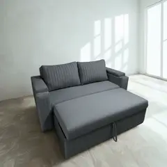 GENERICO - Sofá Cama Reclinable Gris Holanda – Cama Extensible 3 Puestos