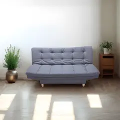 GENERICO - Sofá Cama Reclinable Plata Click Clack Multifuncional 3 puestos