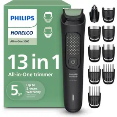 PHILIPS - Maquina Cortadora Inalámbrica Cabello Barba Nariz Oreja 13 pzs