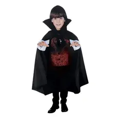 GENERICO - Capa Con Cuello Disfraz Vampiro Dracula Tela negro