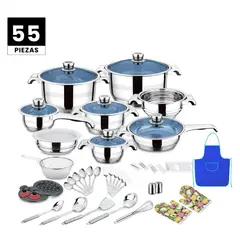 COOKWARE - Juego De Ollas Y Sartenes 55 Piezas Acero Quirúrgico Inoxidable Premium Cook Ware