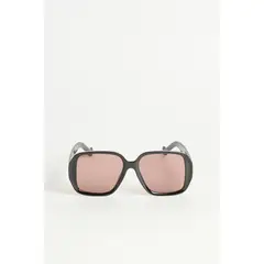 KOAJ - Gafas de sol, marco cuadrado negro con lente cafe. Hombre