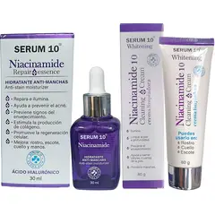 GENERICO - NIACINAMIDA SUERO HIDRATANTE Y JABÓN EN CREMA SERUM 10