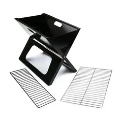 GENERICO - Asador Portatil Plegable De Carbon Acero Inoxidable