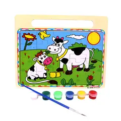GENERICO - Rompecabezas Puzzle Aprendizaje Niños + Tablero Y Pinturas