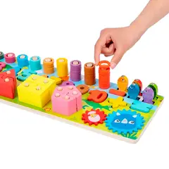 GENERICO - Juego De Encastre Niños Didactio Madera Aprendizaje Logica