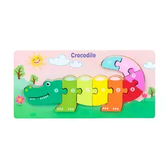 GENERICO - Rompecabeza En Madera Con Numeros Horizontal Interactivo