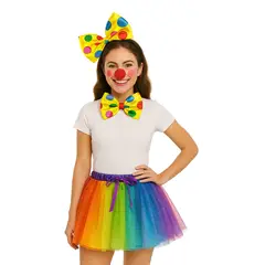 GENERICO - Disfraz Payasita Circo Tutu Fiestas Y Halloween Adulto