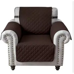 GENERICO - Protector para Sofá 1 Puesto – Doble Faz Marrón - Beige