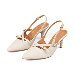 VIZZANO - TACON MEDIO MARFIL DORADO CRUZ