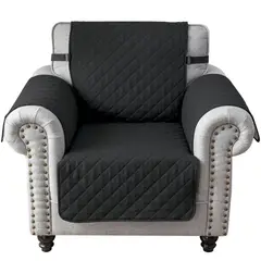 GENERICO - Protector para Sofá 1 Puesto – Doble Faz Negro - Gris