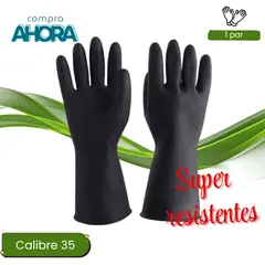 GENERICO - Guante Latex Negro Calibre 35 x Par