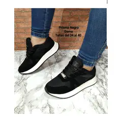 URBAN PLUS - TENIS PARA MUJER COLOR NEGRO.