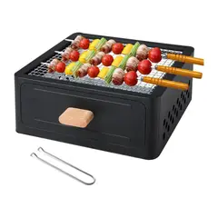 GENERICO - Parrilla Para Acampar Barbacoa Parrilla De Carbón Portátil