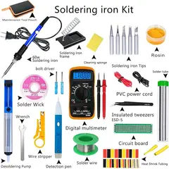GENERICO - Kit de soldador, temperatura ajustable de 60 W...18 EN 1