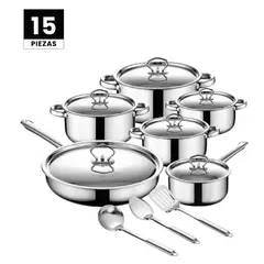 INNOVA - Juego De Ollas Acero Quirurgico Inoxidable 15 Piezas Bekaline Innovo Cocina Premium