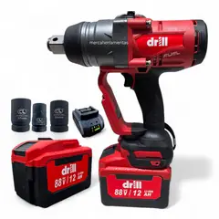 PROTOOL - Llave De Impacto Inalámbrica Drill Trabajo Pesado Pi1rk