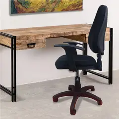 ADEQUAR - Silla Escritorio Espalda Alta en Negro con Brazos ref SLA-2193