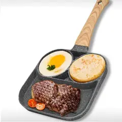 CLEAR - Sartén De 3 Puestos Antiadherente No Generico