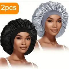 J FOLD COLECCION - Gorro de satín para dormir antifriz cuidado del cabello x2