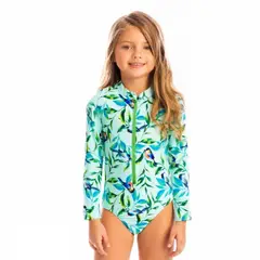 1AMIGO - Trajes de baño Enterizos con Cierre Delantero Para Niñas