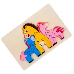 GENERICO - Rompecabeza Didactico Familia Animal Amor Aprendizaje Niños