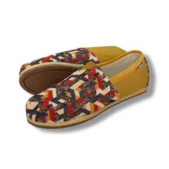 XIAN SHOES - Alpargata hombre yute etnia mostaza 25