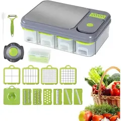 GENERICO - Cortador de Verduras 28 en 1 con Tabla de Picar.