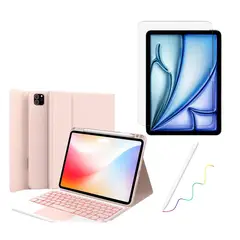 GENERICO - Funda Estuche Teclado Touchpad Para ipad 11 A16 2025 + lapiz + vidrio