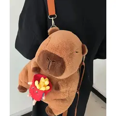 GENERICO - Maleta Capibara Peluche con Papitas Fritas Ideal para Regalo