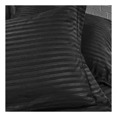 GENERICO - Plumon Edredon Cubrelecho Cama Doble + 2 Fundas Almohada Negro