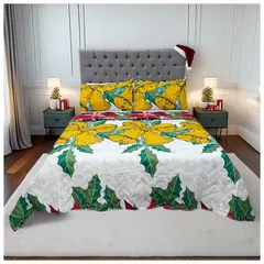 HOGARETO - Edredón Navidad Unifaz Cama Doble 140x190cm 8076