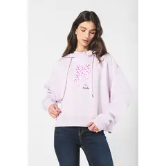 KOAJ - Buzo lila oversize con capota y diseños de Bob Esponja Mujer