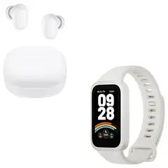XIAOMI - Combo Xiaomi: Pulsera Inteligente Smart Band 9 Active + Buds 6 Play, Blanco