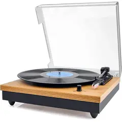 GENERICO - Tocadiscos de vinilo 3 velocidades, altavoz y Bluetooth Popsky