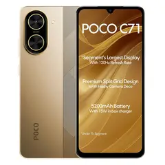 XIAOMI - Celular Xioami POCO C71 128GB 4GB RAM Ampliable a 8GB Dorado