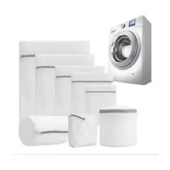 GENERICO - Set X8 Bolsas Malla Fina Para Lavar Ropa Delicada Lavadora