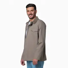 LEC LEE - Chaqueta Dril Hombre Verde Taupe S/Azul
