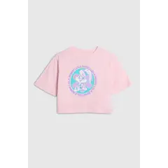 KOAJ - Camiseta crop top para niña estampado en frente de Loon Niña