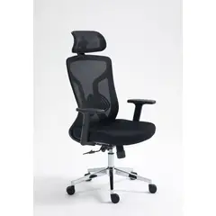 VERSUS - Silla Oficina Escritorio F10 Ergonómica Negro Reclinable